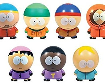 South Park Buildable Figurines Set of 7 Collectibles 2 1/4" size
