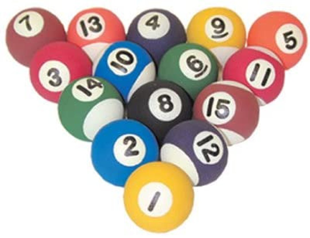 Pool Balls Super Balls Set of 15 Super Bouncy Balls in Etsy