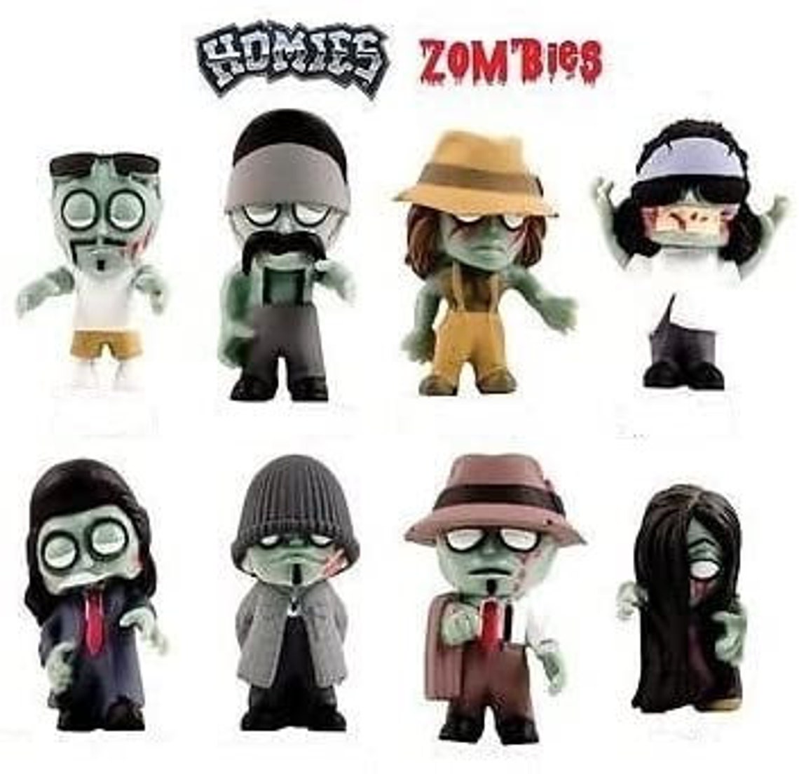 Homies Zombies 3D Figurines Set of 8 Etsy