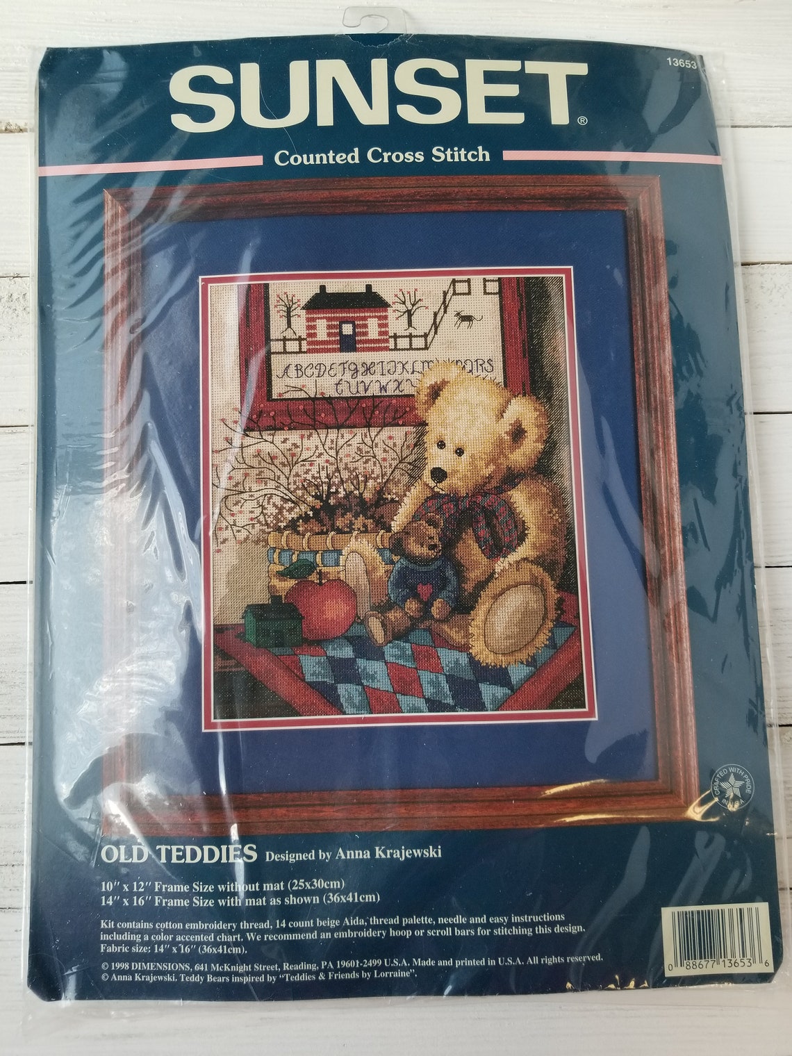 Sunset Counted Cross Stitch Kit old Teddies Etsy