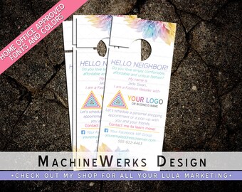 Independent Fashion Retailer Door Hanger • Door Hangers • Approved Fonts and Colors • Clocon IFR • MachineWerks