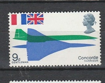 1969 GB .First Flight of Concord. Set of 3 mint.   Collectors or Crafters. Many uses.