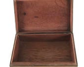 Brass Box Wooden Interior Hammered Box Chinese Box Hinged Box Brass Tea Caddy, Tobacco, Jewelry Box, Treasure Holder