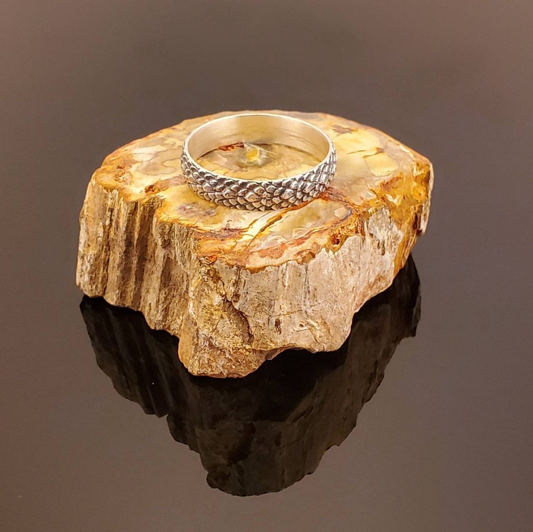 Snake Skin Pattern Rings Sterling Silver Snake Skin Ring - Etsy