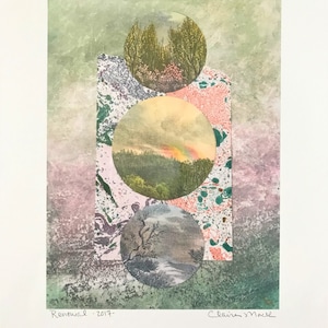 Impresión, impresión de bellas artes, impresión de cartas del oráculo, collage, pintura, arte abstracto, arte etéreo