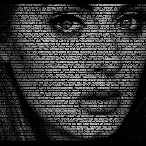 Wort Art Typografie Porträt In 24H Geld-zurück-Garantie - Ascii Art, benutzerdefiniertes digitales Porträt, Textporträt, personalisiertes Hochzeitsgeschenk