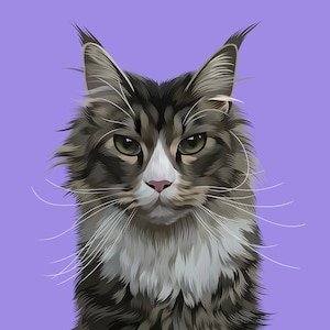 Personalized Pet Portrait, Custom Digital Pet Loss Poster, Pet Illustration, Customized Dog & Cat Portrait, Digital Cartoon Animal Portrait