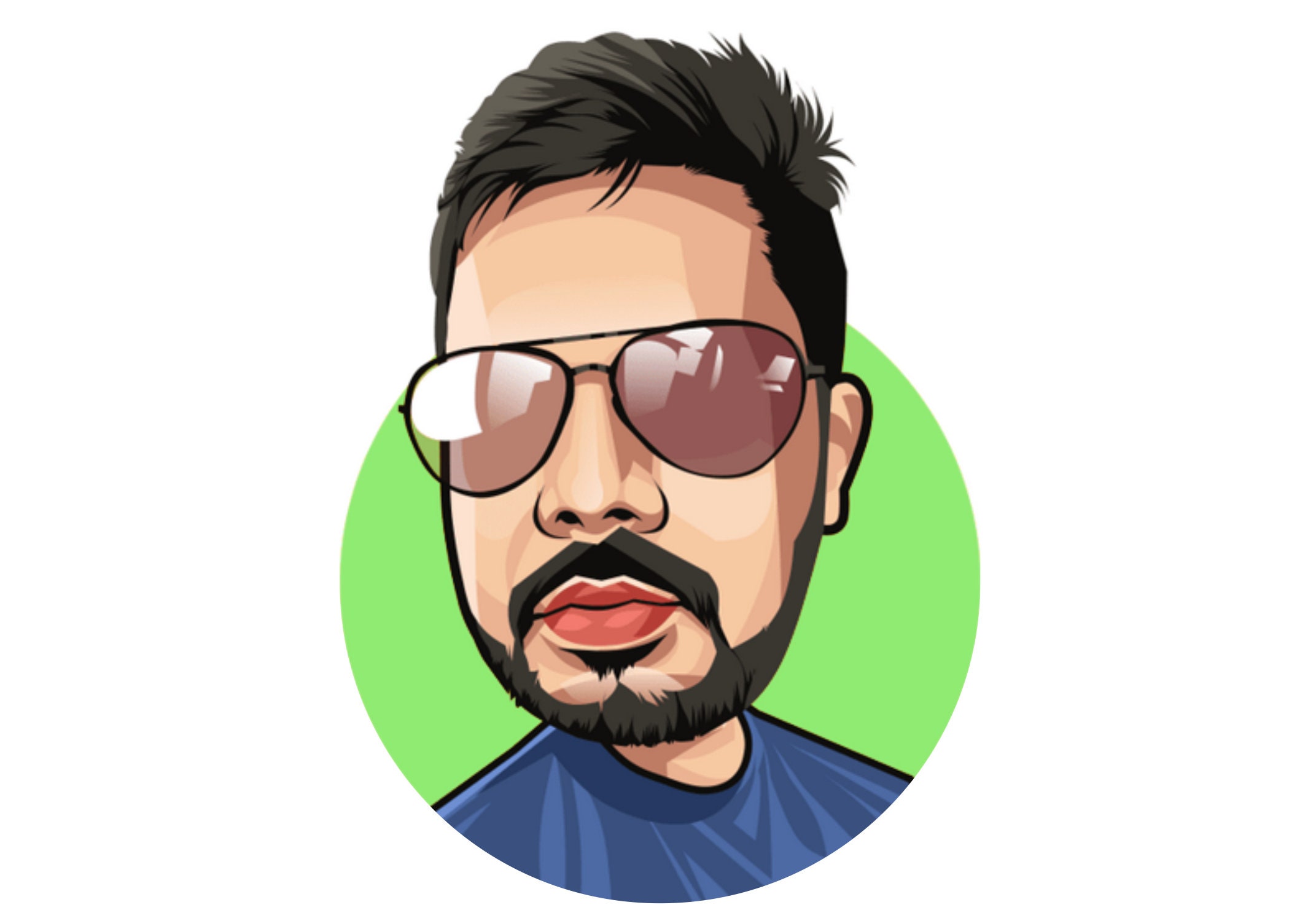 3D Circle Avatar Custom Digital Portrait Pop Art Portrait Etsy