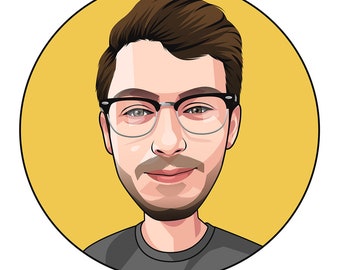 Logotipo de avatar personalizado: Retrato empresarial dibujado a mano (archivo digital)