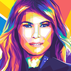 WFAP / Wedha's Pop Art Portrait, Benutzerdefinierte abstraktes geometrisches Porträt, Porträt moderne bunte abstrakte Wandkunst Wohnkultur, Geburtstagsgeschenke