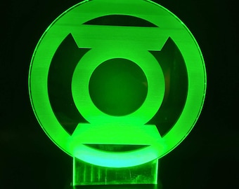 Luminária de acrílico com LED dos Heróis da DC – Luz noturna com mudança de cor