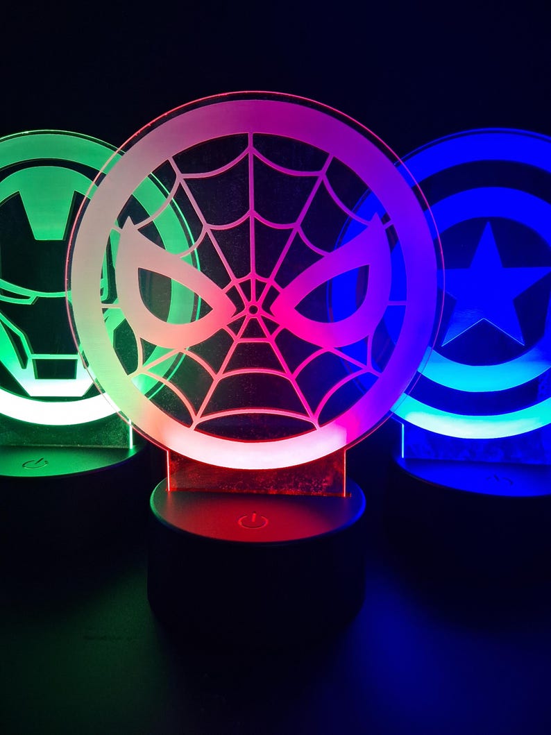 Marvel Rivals Acrylic LED Symbol Light | Etched Hero Logo Display ...