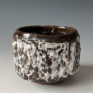 Chawan, Crawling glaze, Japanese Bowl, Chamotte Bowl, Matcha Chawan, Green Tea Bowl, Highfired pottery, Ceramic Bowl, Tea Ceremony Chawan