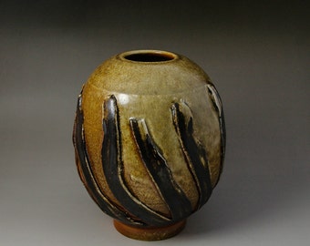 Anagama Vase, 4 days fired Vase, Flower Vase, Stoneware Vase, Wheelthrown Vase, Handmade Vase, Ceramic Vase, Pottery Vase