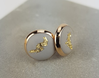 Earrings/Earrings/Earrings/Jesmonite/Gold/Silver/Rose