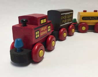 【中古】 Set Train Wooden Vintage of by Railway Midget Four 車両