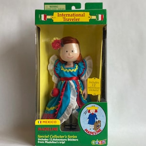 Madeline Mexico 8&quot; Doll International Traveler Collector&#39;s Series by Eden in Original Box / Collectible Dolls