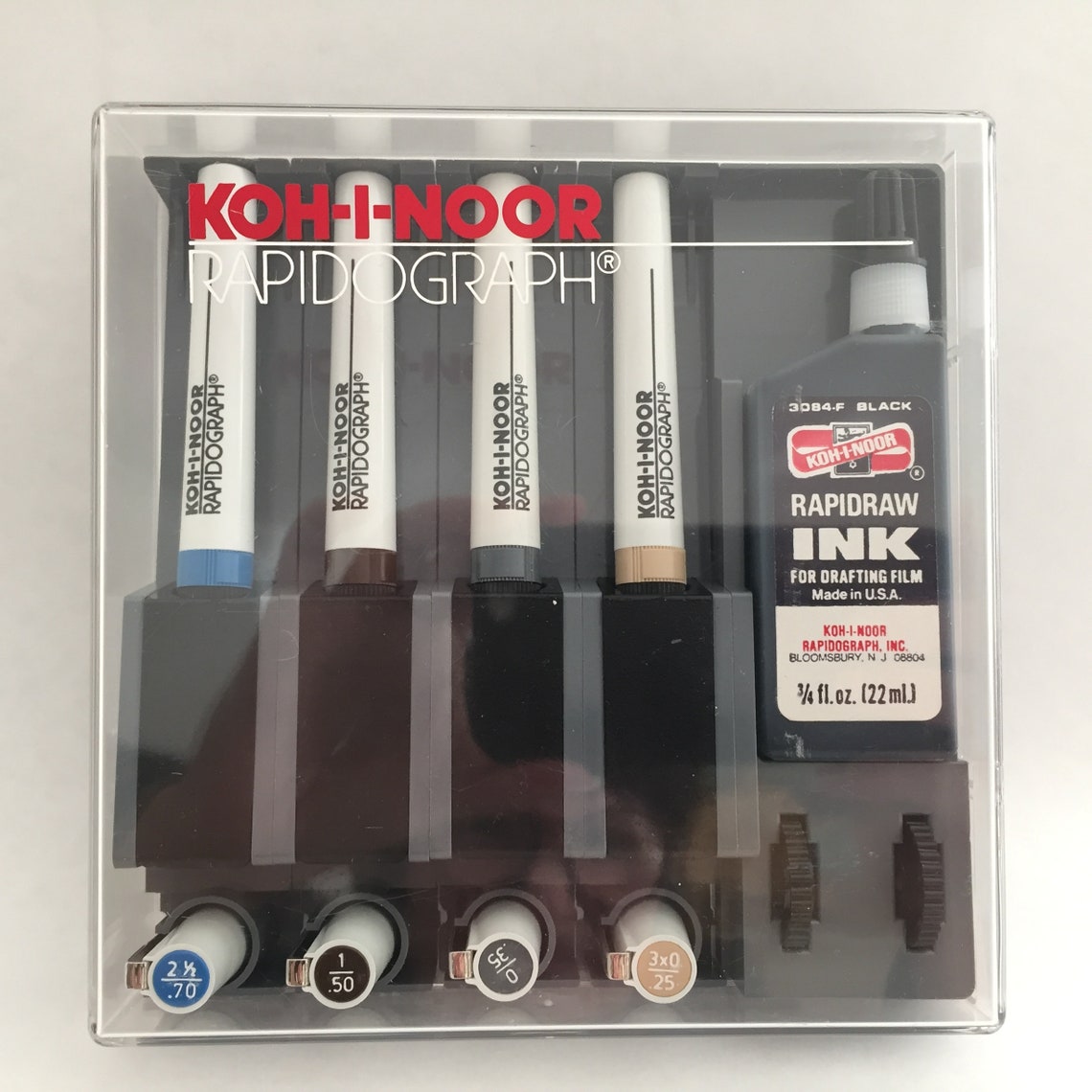 Rapidograph pens Kohinoor vintage drafting pens black ink Etsy