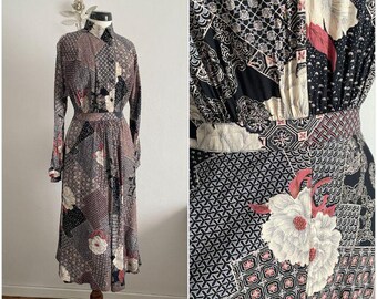 1970er Jahre Kleid | vintage 70er jahre patchwork kleid