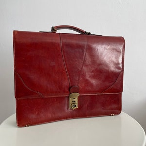 Porte-documents en cuir Pierre Cardin en cuir marron