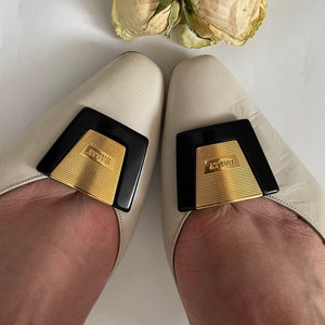 1960s Bally cream leather pumps