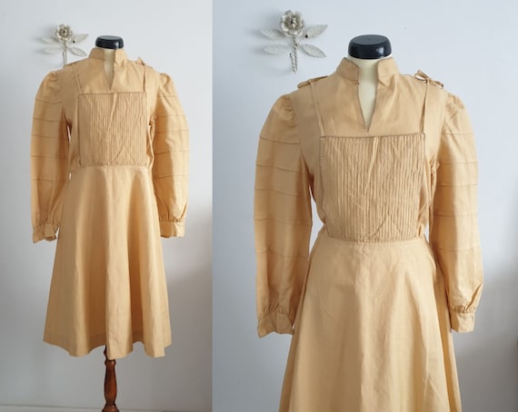 1930s 1940s linen dress | vintage 30s dress