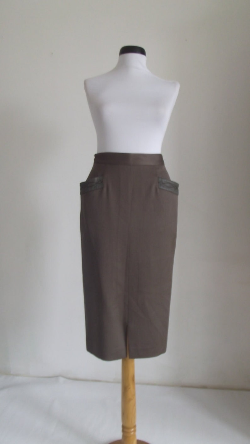 Claude Jaworski pencil skirt high waisted skirt vintage70s-80s designer s