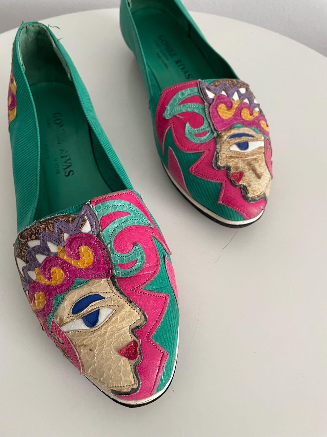 vintage leather shoes  KF83065
