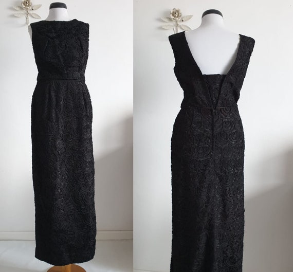 1960s ribbon dress | vintage 60s ribbon lace sout… - image 1