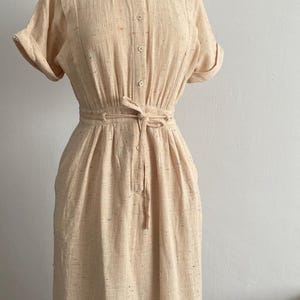 1950er Jahre Leinenkleid | vintage 50er Jahre Leinenkleid