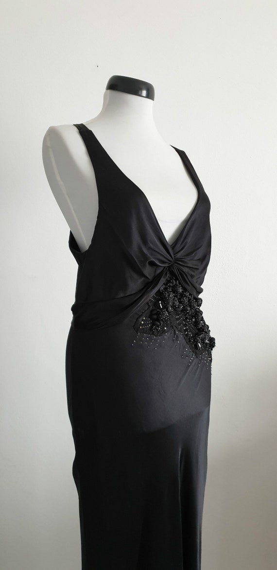 Robert Cavalli  silk dress | black silk dress | l… - image 3