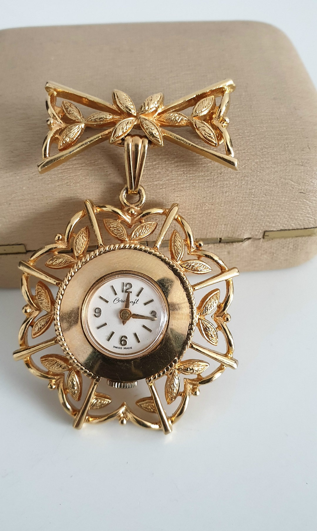 1950s Corocraft Watch Lady Movement Mechanic Swiss Made Watch Brooch Etsy