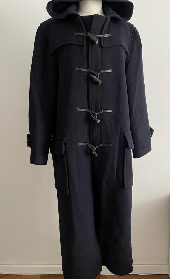 Vintage 1990s Burberry Duffle Long Coat | Wool Outerwear