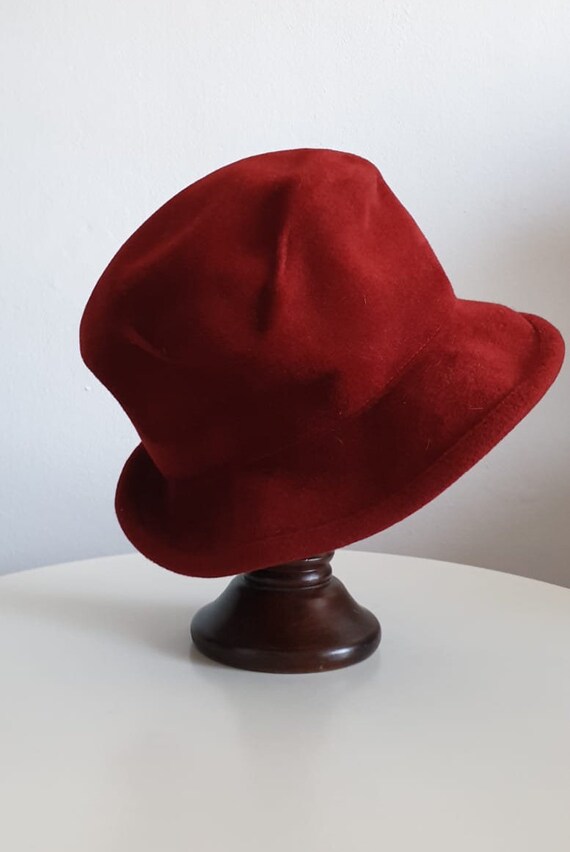 Vintage 1970s fedora hat | red fedora hat | woman… - image 2
