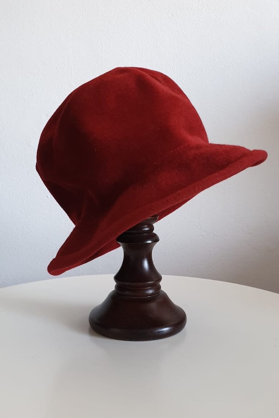 Vintage 1970s fedora hat | red fedora hat | woman… - image 3