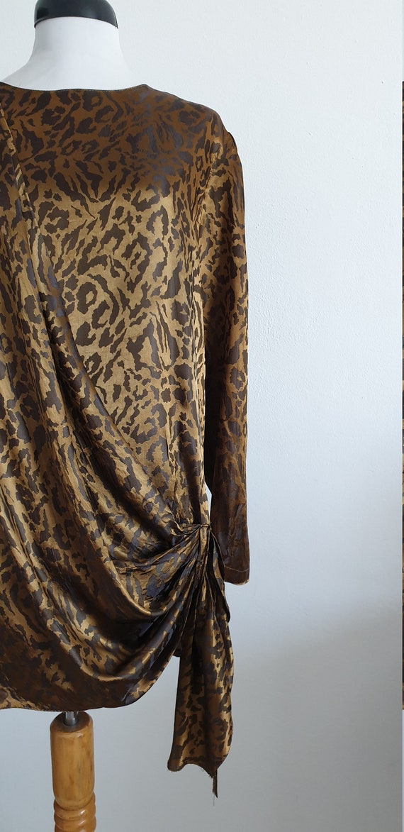 1980s  animal print blouse - image 4