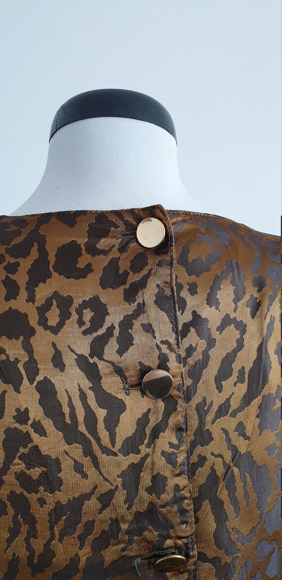 1980s  animal print blouse - image 5
