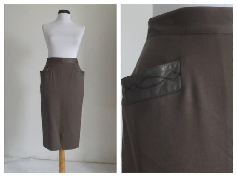 Claude Jaworski pencil skirt high waisted skirt vintage70s-80s designer s