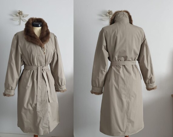 1970s winter coat | vintage 70s trench coat