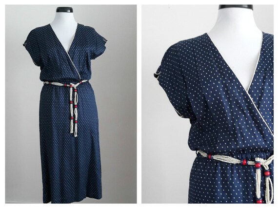 Vintage 1950s polka dots dress | polka dots 50s dr