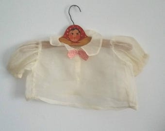 Antique Silk Baby Blouse | 1910s Infant Clothes, Size 3 Months
