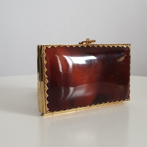 Vintage 1950s lucite case | 50s lucite & gold tone