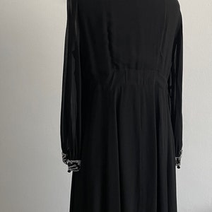 1940s silk chiffon dress vintage 40s chiffon dress zdjęcie 6