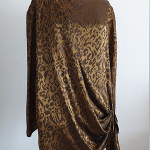 1980s  animal print blouse