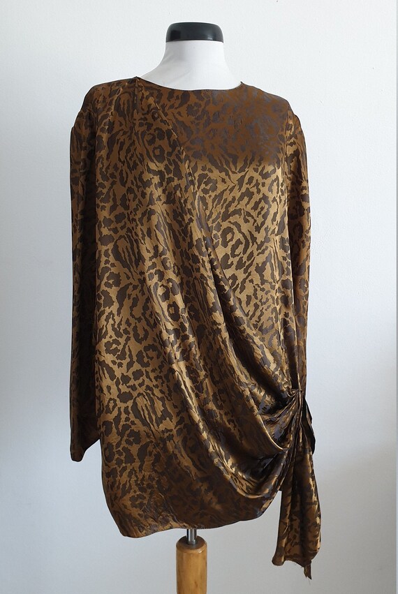 1980s  animal print blouse - image 2