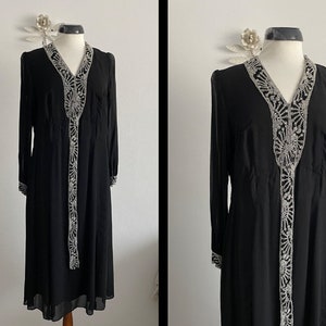 1940s silk chiffon dress vintage 40s chiffon dress zdjęcie 1