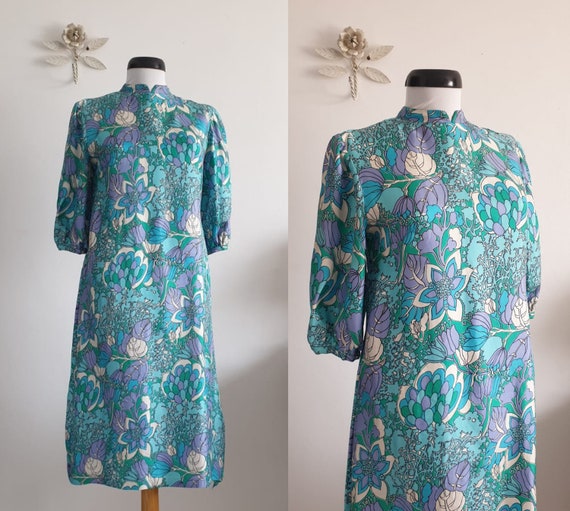 1930s silk dress | vintage 30s silk Art Deco desig