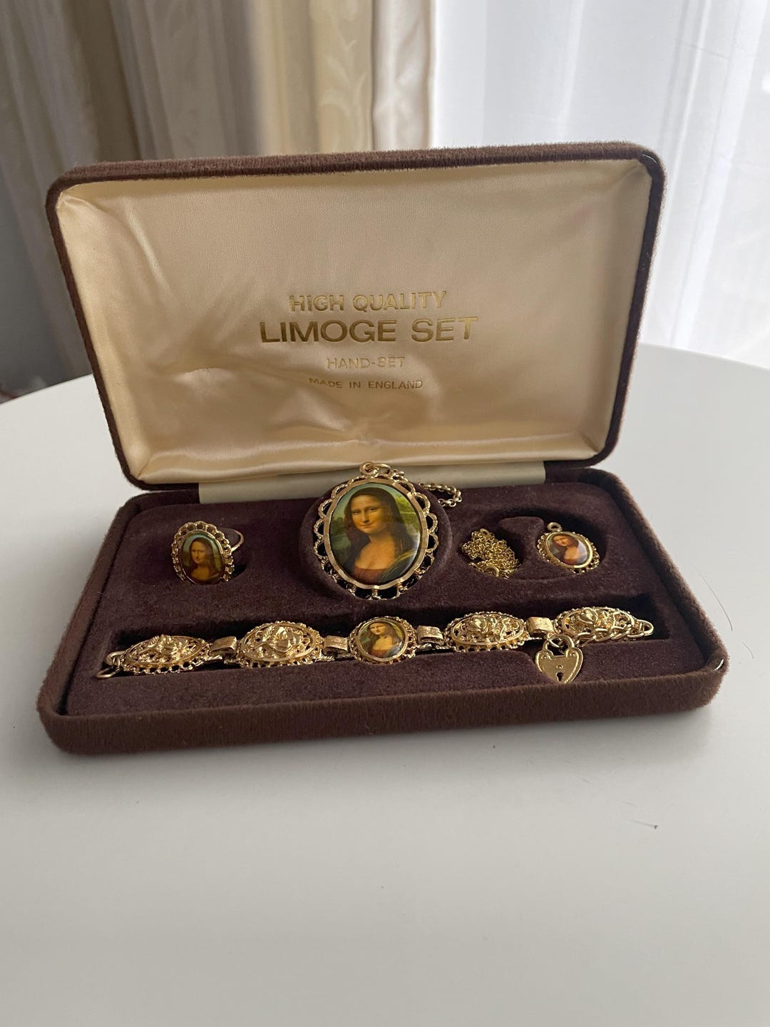 1960s Limoge Set Jewerly Vintage 1960s Limoges Hand Set Porcelain