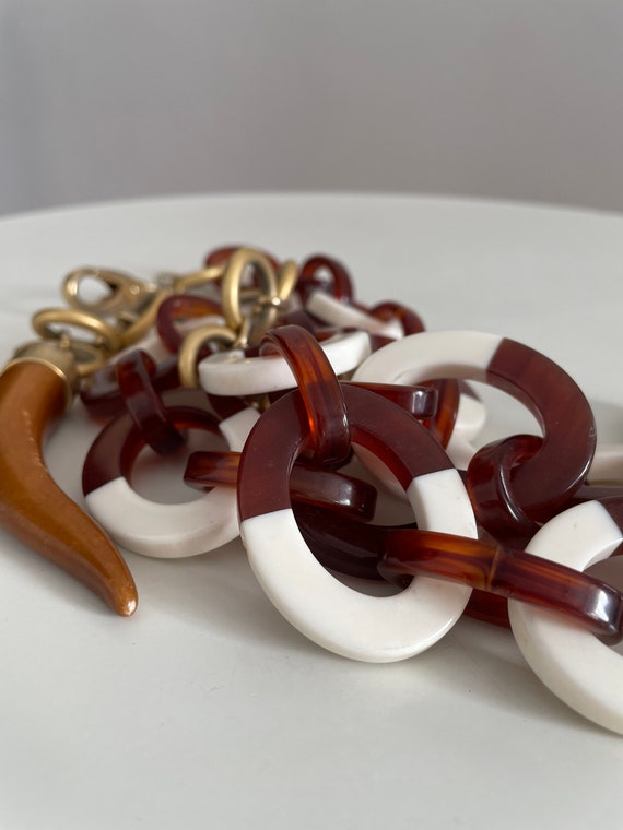 1960s bakelite belt vintage 60s chain link belt Gem