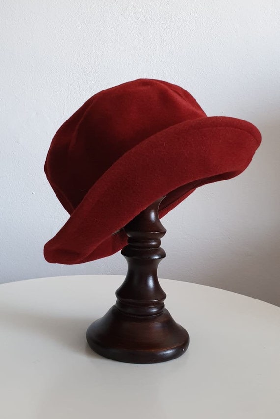 Vintage 1970s fedora hat | red fedora hat | woman… - image 9